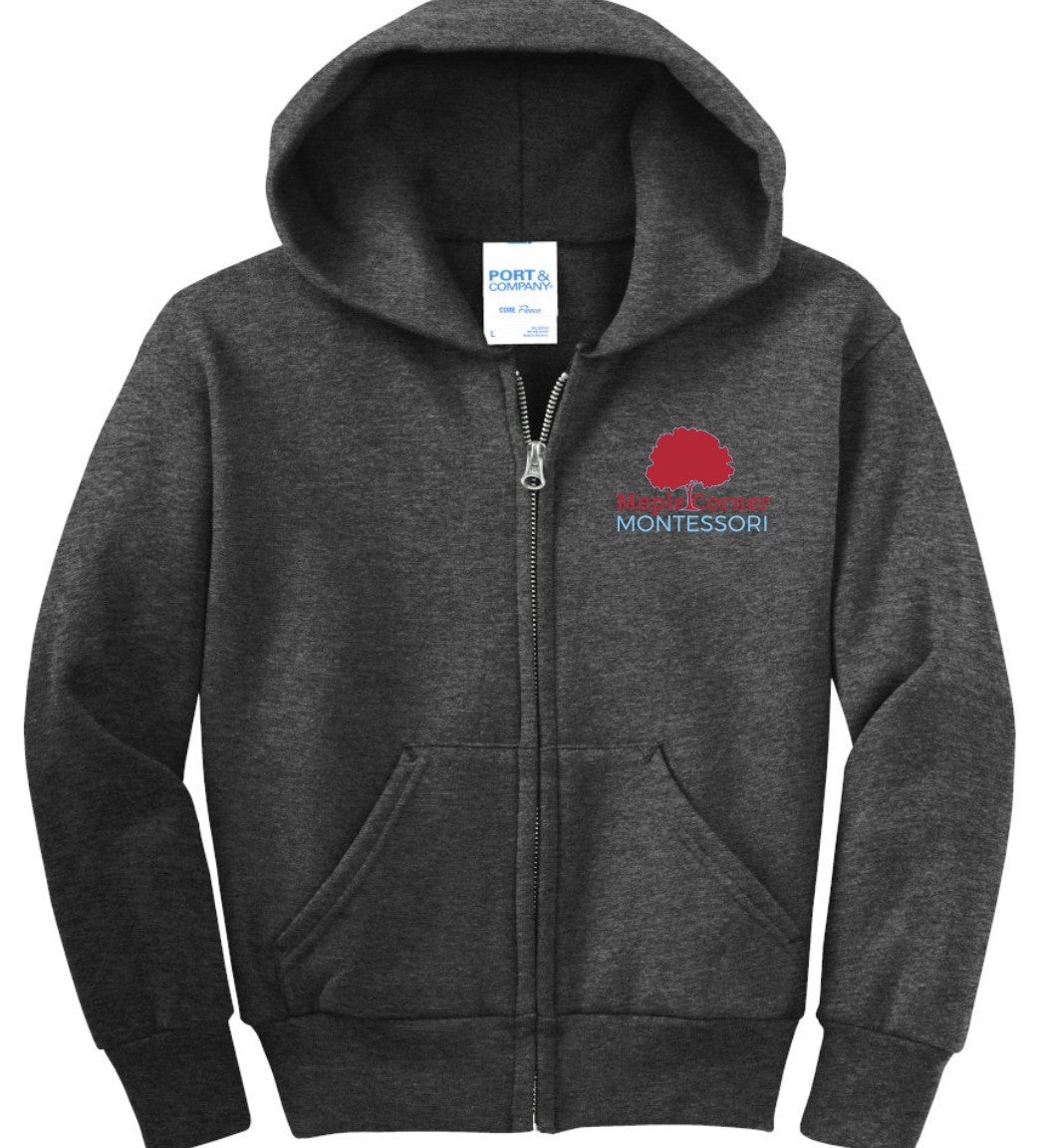 Maple Corner Full Zip Hooded Sweatshirt Youth MCDesigned