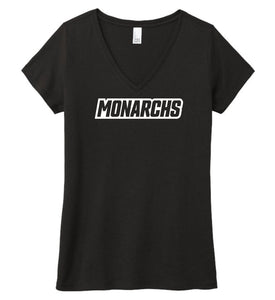 MONARCHS LADIES V-neck T-shirt