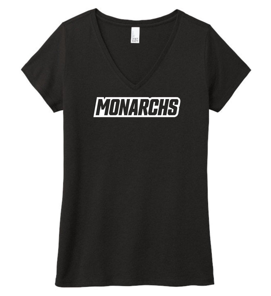 MONARCHS LADIES V-neck T-shirt