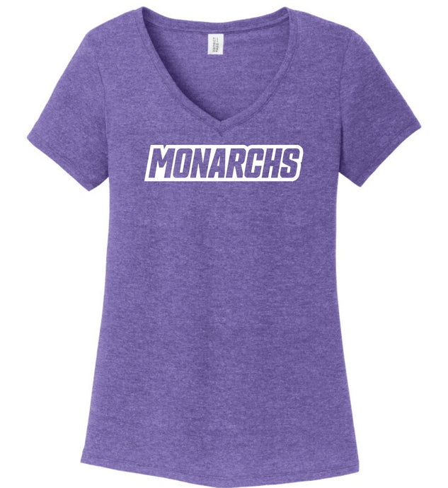 MONARCHS LADIES V-neck T-shirt